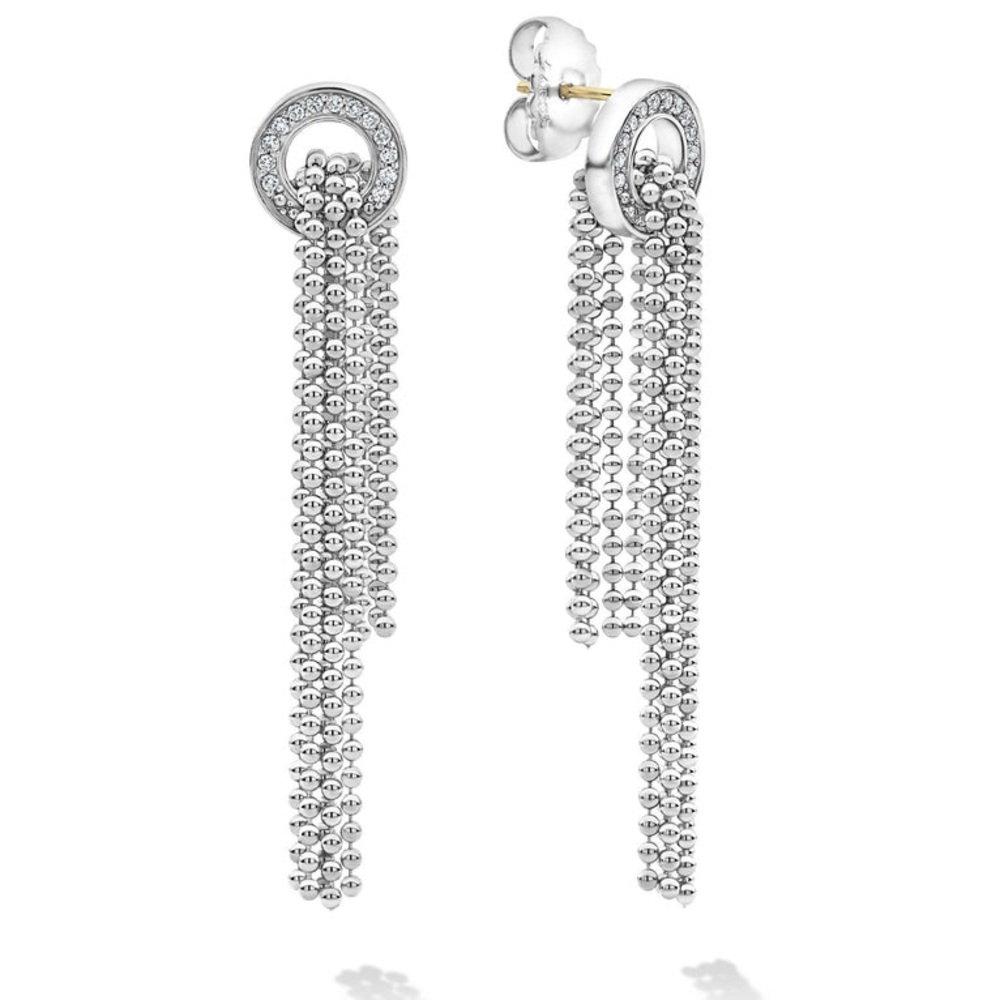 LAGOS Cascading Caviar Diamond Earrings